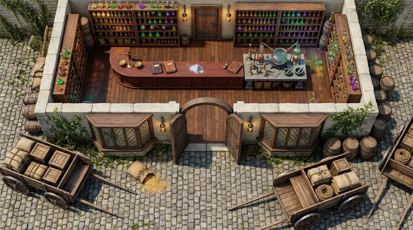 Laboratoire d'Alchimie et Rue Animée