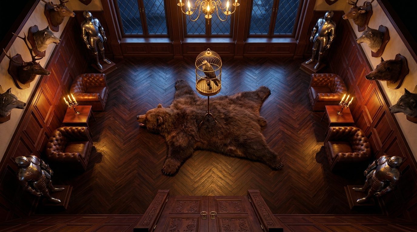 Sala de Trofeos de la Mansión scene 1