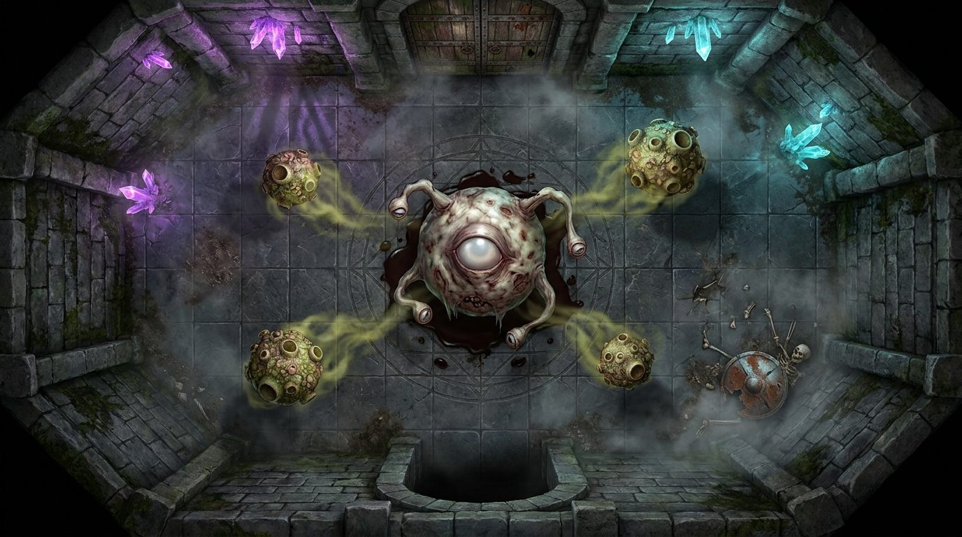 Salle de Garde du Monstre Oculaire Mort-Vivant