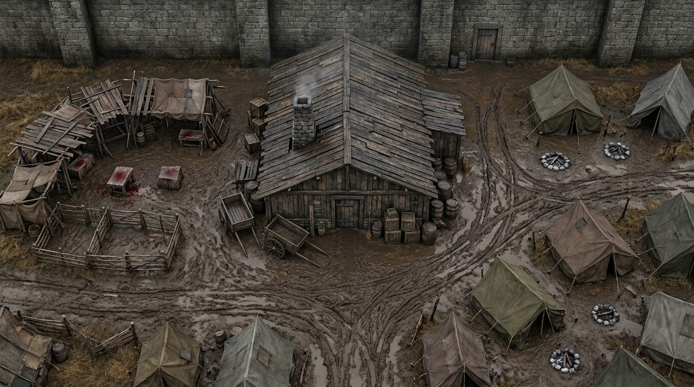 Muddy Slum Ward & Wooden Tavern